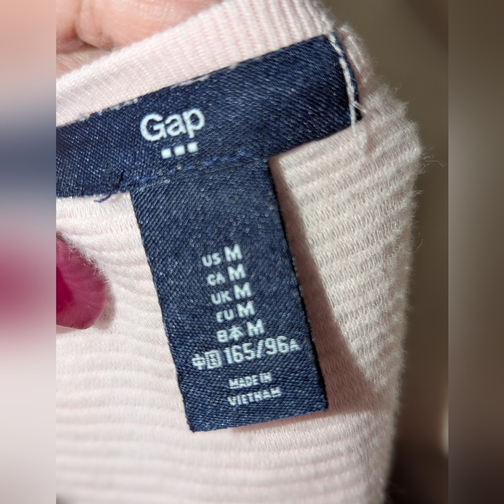 GAP Pink Relaxed Ribbed Top - Picture 5 of 7
